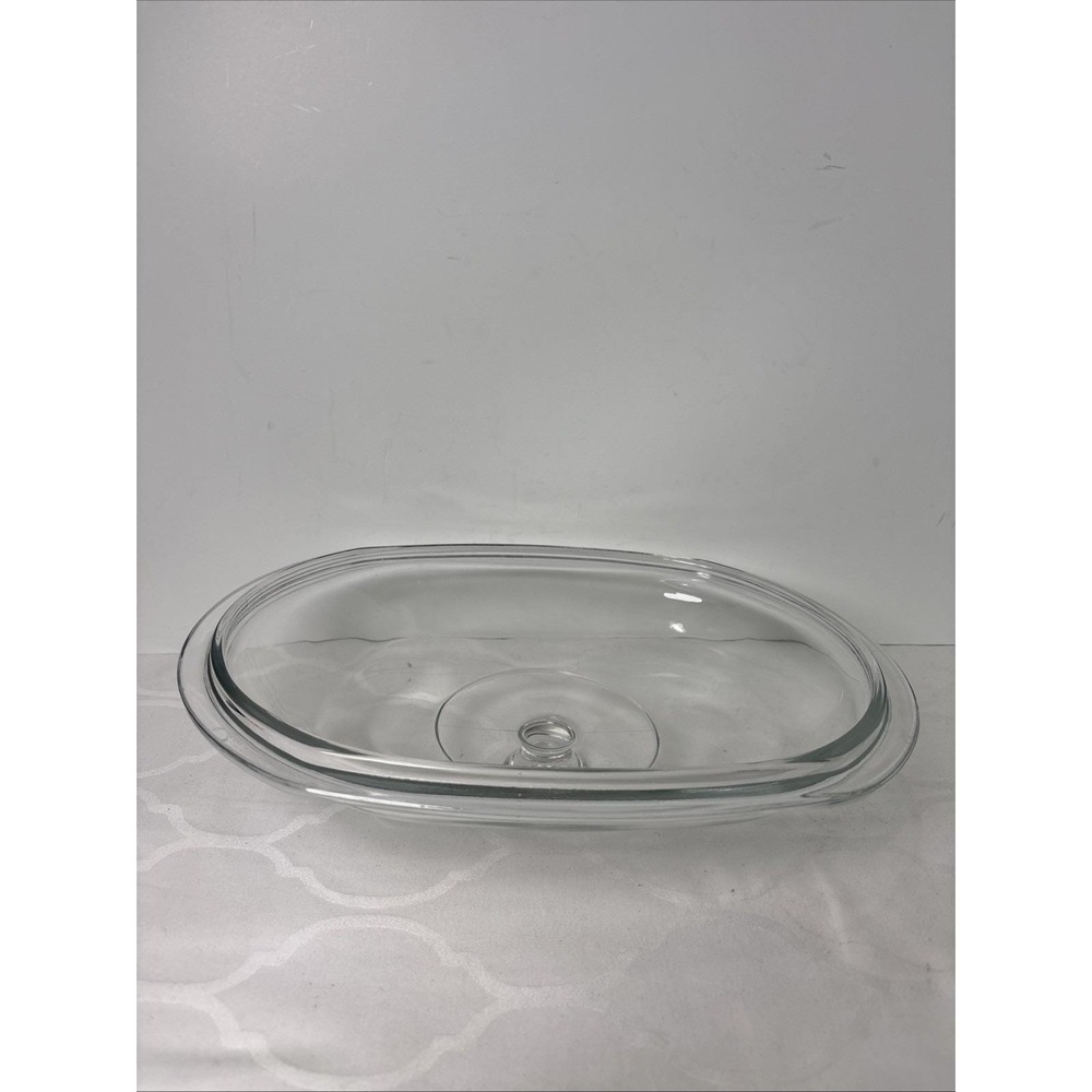 Original Rival Crock Pot Oval Glass Cover Lid Only  3860 3745 3755 3756 Chipped - Picture 2 of 8